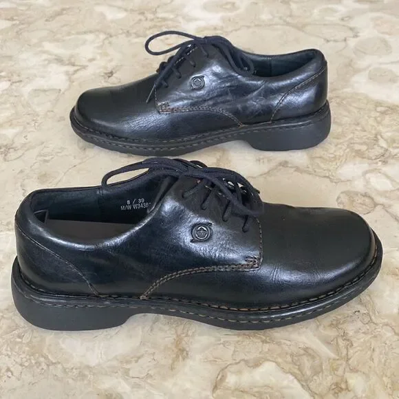 Born Leather Oxford Lace Up Derby Shoes - Picture 5 of 14